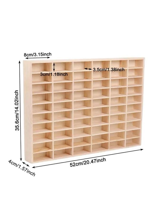 60 Grids 1 64 Scale Wood Model Car Display Case With Hook For Miniature Collectibles - Image 3